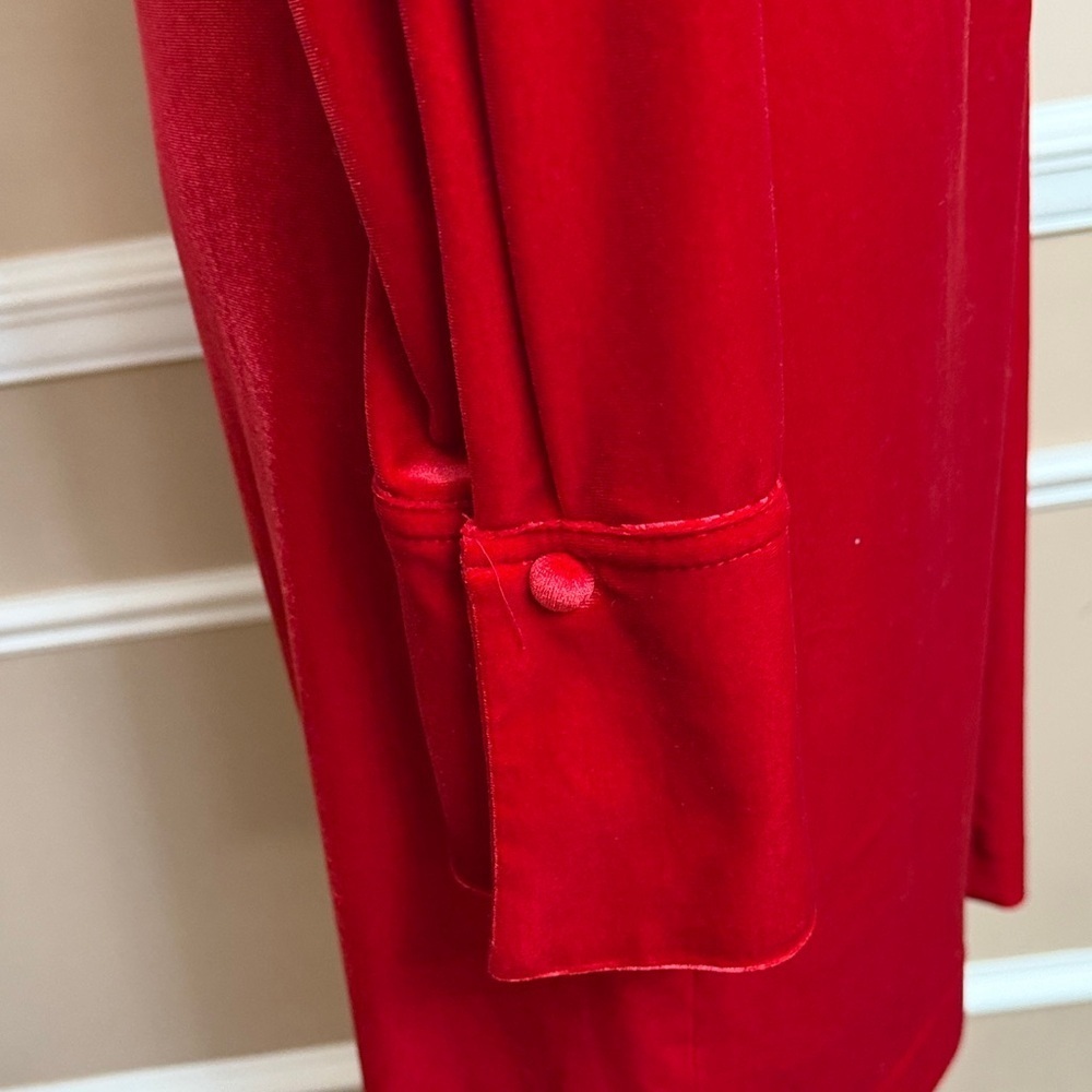 Calvin Klein Vibrant Red Long Sleeve Dress - Picture 4 of 11